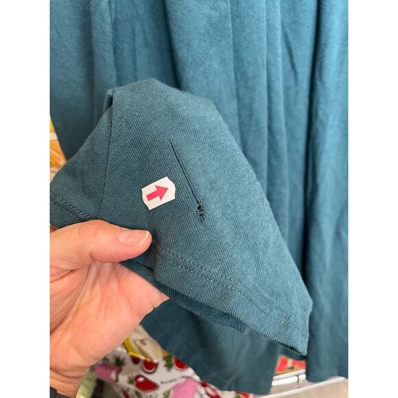 SOLD NEW Free People Madelyn Oversized Dress With Pockets Mediterranean *Flaws* - Picture 7 of 10